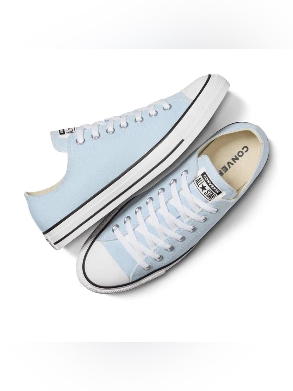 Converse All Star Low Top Sneakers - Light Blue & White